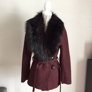 H&M Fur Trim Coat